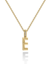 Deco stripe letter necklace - One Letter